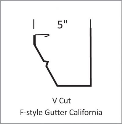 Radius Gutters 5 in vcut f style California radiusgutter.com